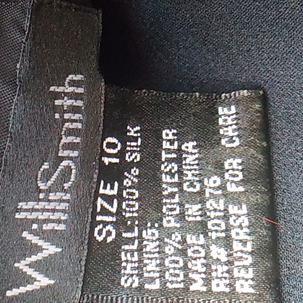 βοΈ Black Silk Blouse WILLI SMITH w/SKIRT SEQUINS & EMBROIDERED PINK Sz 10 - Picture 3 of 14